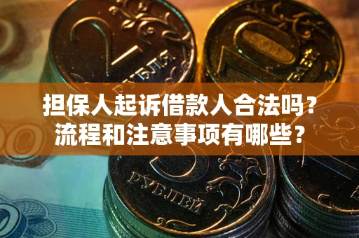 武汉担保人起诉借款人合法吗？流程和注意事项有哪些？