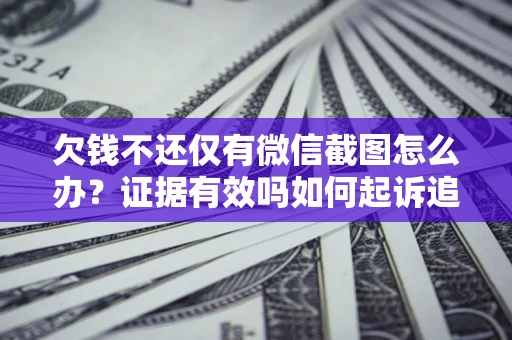 武汉欠钱不还仅有微信截图怎么办？证据有效吗如何起诉追回欠款？