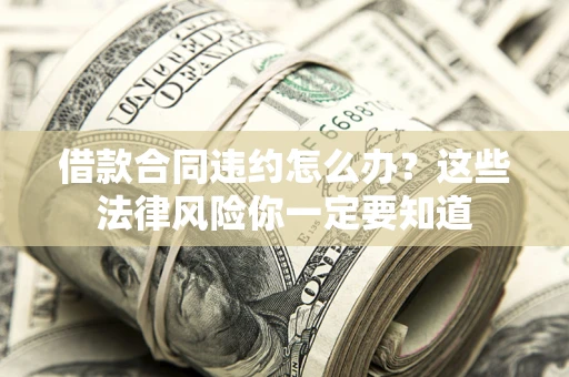 武汉借款合同违约怎么办？这些法律风险你一定要知道