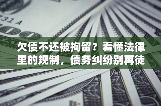 武汉欠债不还被拘留？看懂法律里的规制，债务纠纷别再徒劳奔波