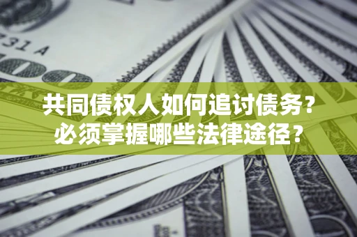 武汉共同债权人如何追讨债务？必须掌握哪些法律途径？