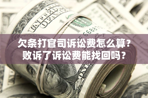 武汉欠条打官司诉讼费怎么算？败诉了诉讼费能找回吗？