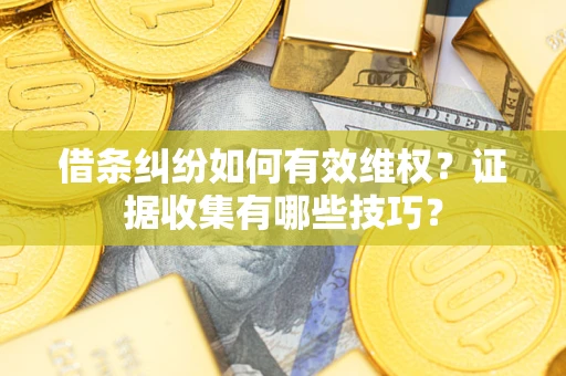 武汉借条纠纷如何有效维权？证据收集有哪些技巧？