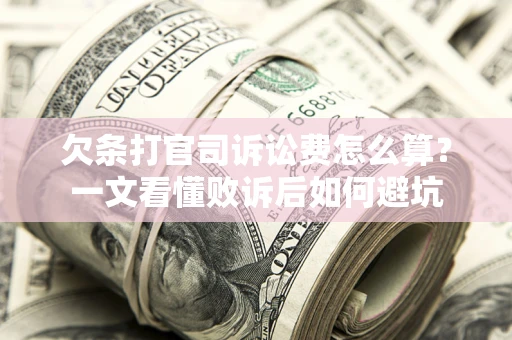 武汉欠条打官司诉讼费怎么算？一文看懂败诉后如何避坑