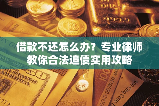 武汉借款不还怎么办？专业律师教你合法追债实用攻略