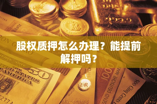 武汉股权质押怎么办理？能提前解押吗？