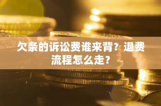 武汉欠条的诉讼费谁来背？退费流程怎么走？
